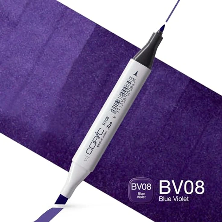 Copic Classic Marker Typ BV-08, Blue Violet, professioneller Layoutmarker mit dualem Spitzensystem, schnelltrocknend und wischfest – Bild 2