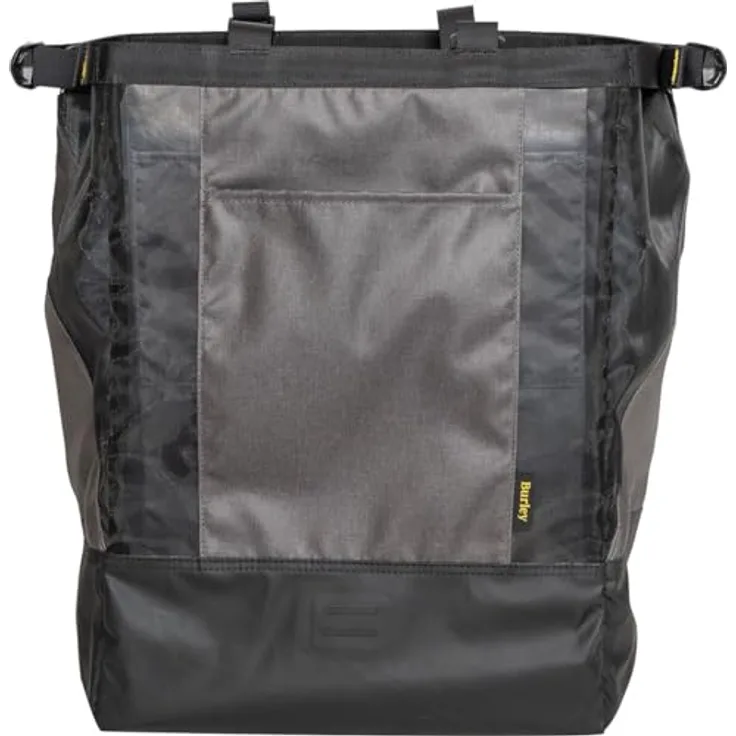 Burley Burley Travoy Markttasche, 40L Hauptfach, Schwarz/Grau, Strapazierfähig & Sicherheitsgurtband