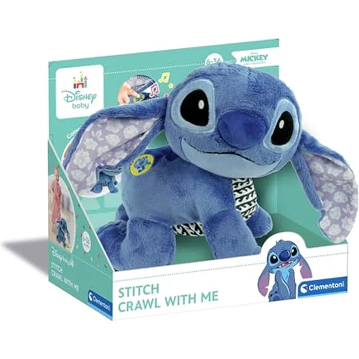 Clementoni® Plüschfigur Disney Baby Krabbel mit mir Stitch, interaktives Kuscheltier mit Sound und Bewegungsanregung – Bild 2