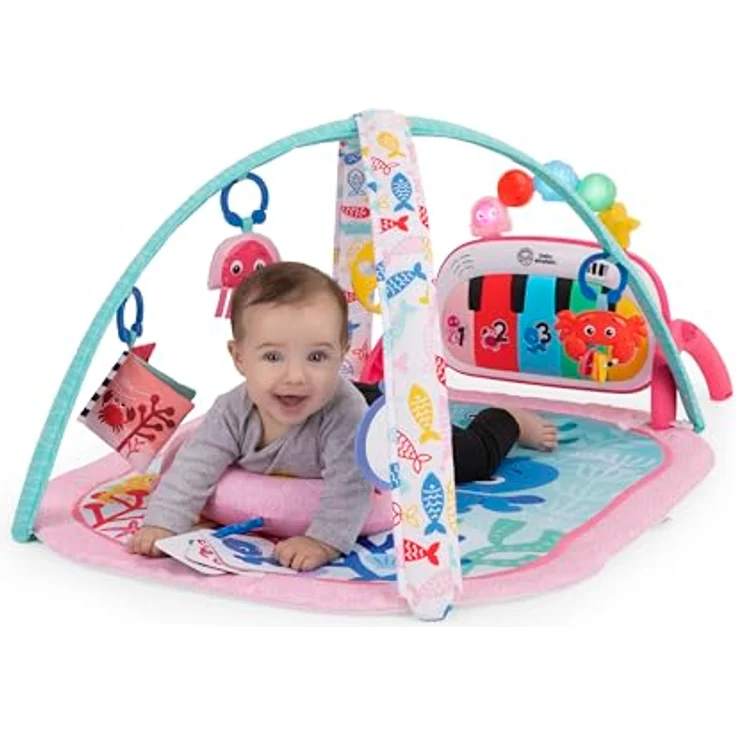 Baby Einstein 4-in-1 Kickin’ Tunes Jellyfish Jamboree, Musik- und Sprachentdecker-Spielzeug in Pink mit 90+ Melodien und 4 Spielmodi – Bild 5