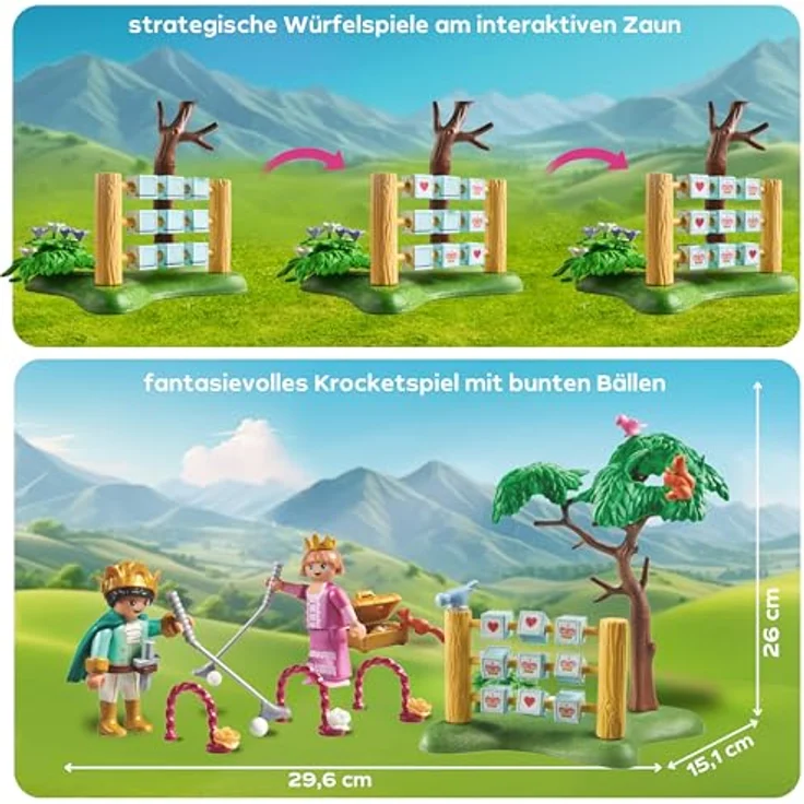 Playmobil® 71849 Königskinder im Spielgarten, Interaktives Spielset mit Krocket und Tic-Tac-Toe – Bild 4
