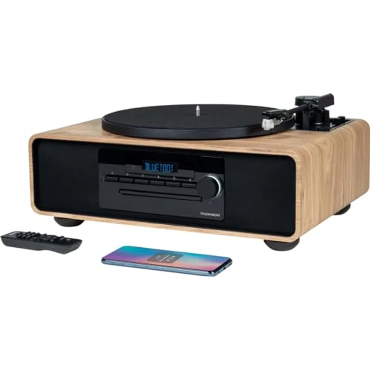 Thomson MIC300TT, Stereoanlage mit Bluetooth 5.0, CD-Player und Plattenspieler, 60 W Musikleistung, UKW-Radio-Tuner – Bild 1