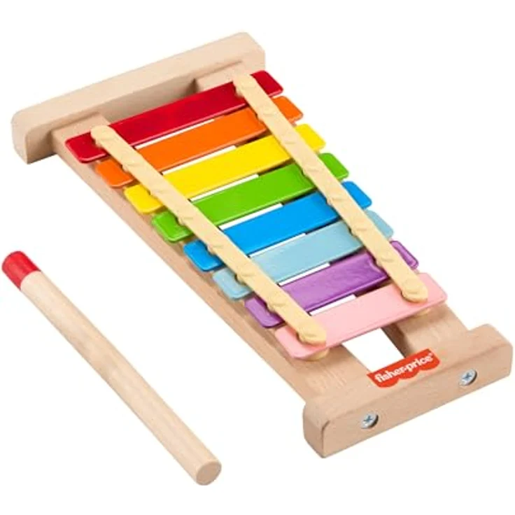 Fisher-Price® Holz-Xylophon, spielerisches Musikinstrument aus FSC-zertifiziertem Holz mit bunten Klangstäben – Bild 6