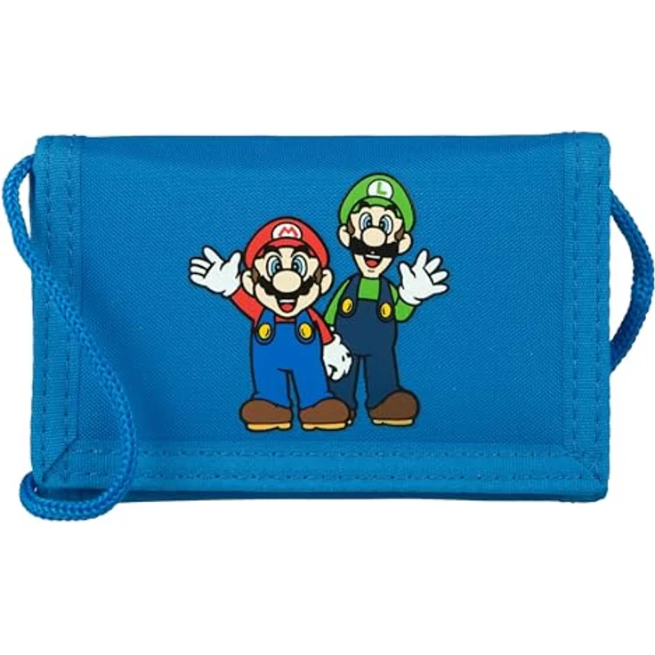 Undercover Super Mario Geldbörse, Kinder Portemonnee mit Reißverschluss, 8 x 13 cm, ideal für Jungen und Mädchen, perfektes Geschenk für Fans – Bild 1