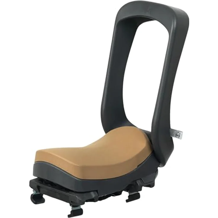 Urban Iki Velokindersitz Gepäckträger, Bincho Black und Kurumi Brown, geeignet für Kinder von 5 bis 10 Jahren, mit Smart Click & Go-System, komfortablem wasserdichten Sitzkissen und Hüftgürtel. – Bild 1