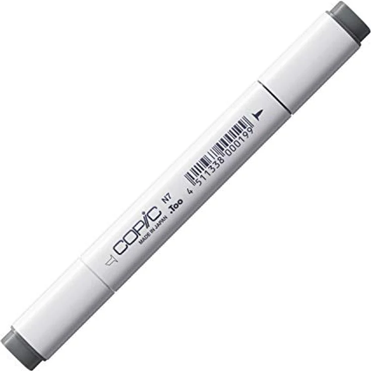 Copic Classic Marker Typ N - 7, neutral gray No. 7, professioneller Layoutmarker mit breiter und feiner Spitze, schnelltrocknend und wischfest – Bild 1