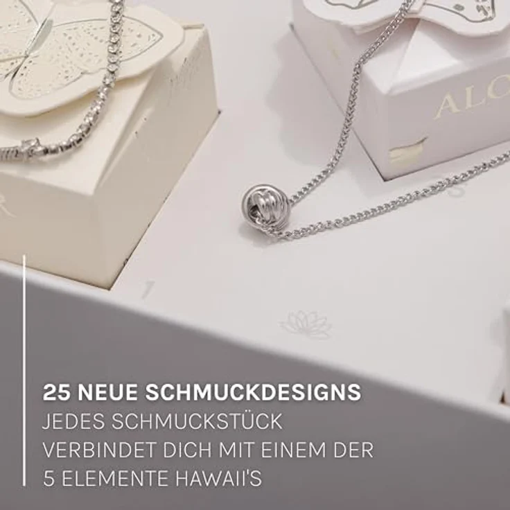 Purelei Damen Schmuckset Elemente Silber Onesize - Mit 6 Ketten, 8 Ohrringen, 4 Ringen, 4 Armbändern, 2 Charms und 1 Fußkettchen – Bild 5
