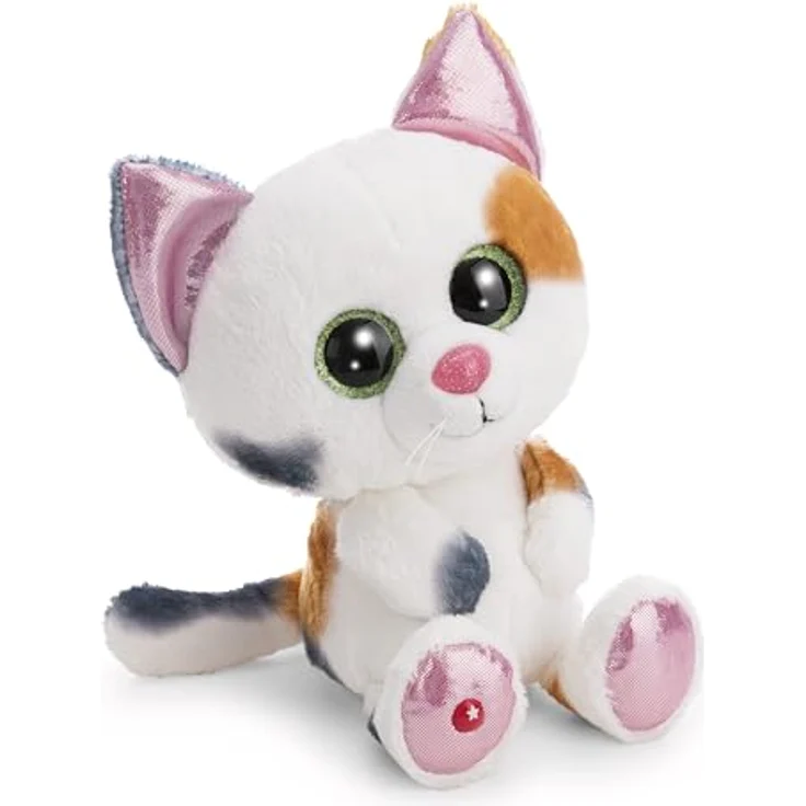 NICI Kuscheltier GLUBSCHIS Glückskatze Calli Malli, 25 cm, weiß, aus weichem Plüsch mit glitzernden Augen, perfektes Geschenk für Kinder und Erwachsene – Bild 1