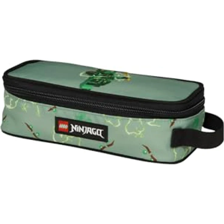 SKANDO BAGS LEGO® NINJAGO® Federmäppchen Junge Spinjitzu Master, geräumiges Faulenzer Mäppchen mit Namensschild & Tragegriff, 21 x 6 x 10 cm – für Schule & Kindergarten – Bild 1