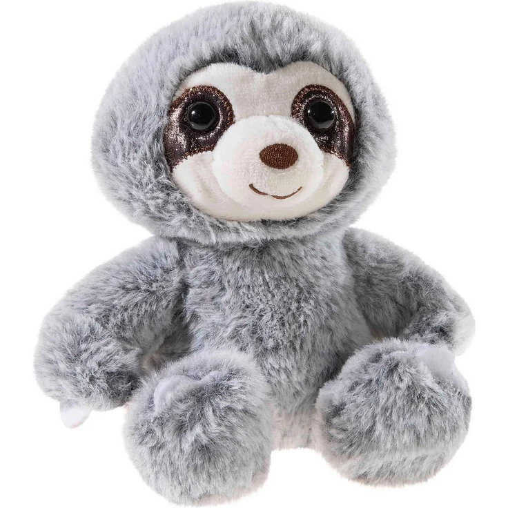 Heunec® Kuscheltier Faultier grau-meliert, 16 cm, aus recyceltem Material, plüschig und gemütlich – Bild 1