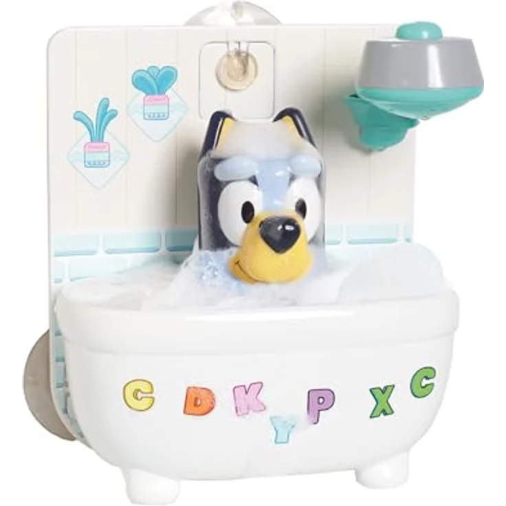Toomies Bluey Dusche & Schaumbad, interaktives Badespielzeug mit Wasserdusche und Schaumbildung, fördert Feinmotorik, für Kinder ab 18 Monaten – Bild 1