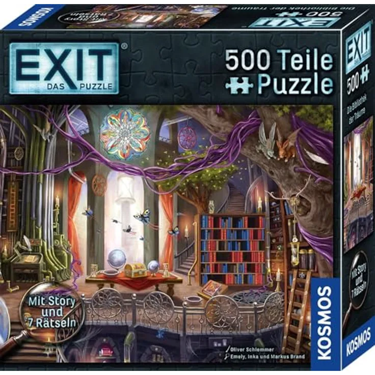 Kosmos 684471 EXIT Puzzle - Die Bibliothek der Träume, 500 Teile Puzzle, Escape Room Puzzle für Einsteiger, für Erwachsene und Kinder ab 10 Jahren