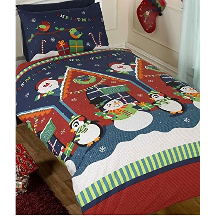 MCU Kinderbettwäsche Die Höhle des Weihnachtsmanns, farbenfroh und magisches Design für Kinder – Bild 2