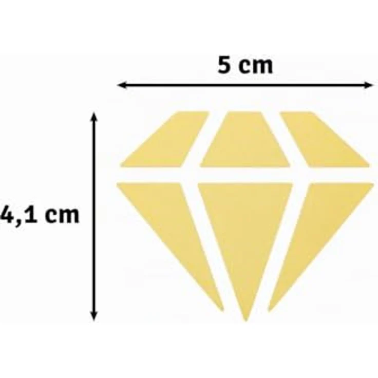 Vaessen Creative Motivstanzer Diamant, 4.1 x 5 cm für Bastelpapier, weiß gold, präzises Stanzen für kreative Projekte – Bild 3