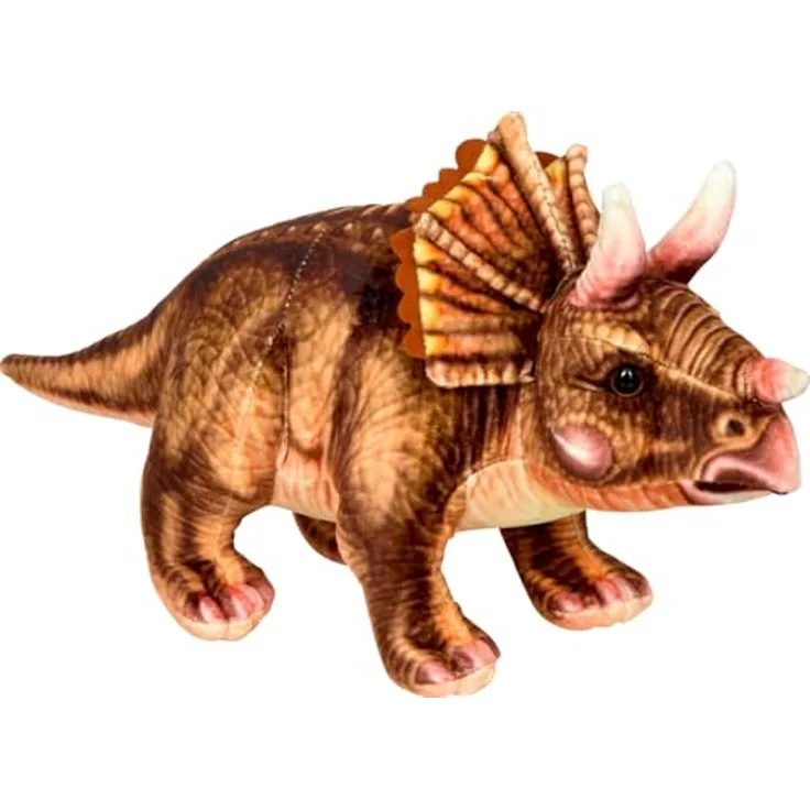 Die Spiegelburg Triceratops Plüschtier - T-Rex World, 35 cm, kuschelweich, ideal für Abenteuer und Kuschelstunden im Kinderzimmer