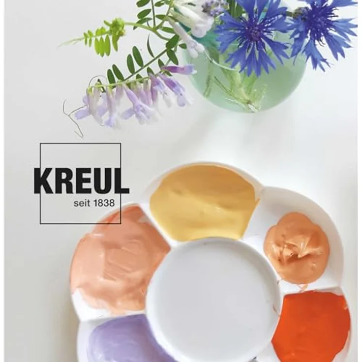 KREUL 75548 Acryl Mattfarbe, türkis, 50 ml, schnelltrocknend, wasserbasierend, für viele Untergründe geeignet – Bild 3