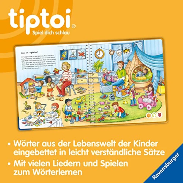 Ravensburger tiptoi® Buch - Mein Wörterbilderbuch - Kindergarten, interaktives Lernbuch für Vorschulkinder – Bild 5