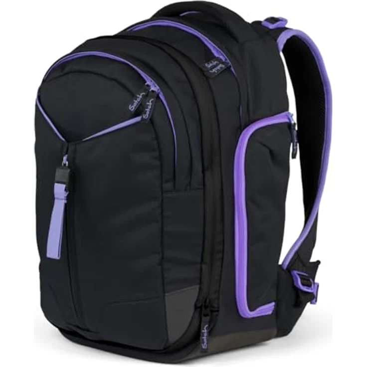 Satch Match Schulrucksack Purple Phantom, ergonomisch, reflektierend, 2 Hauptfächer, 1 Organizerfach – Bild 2