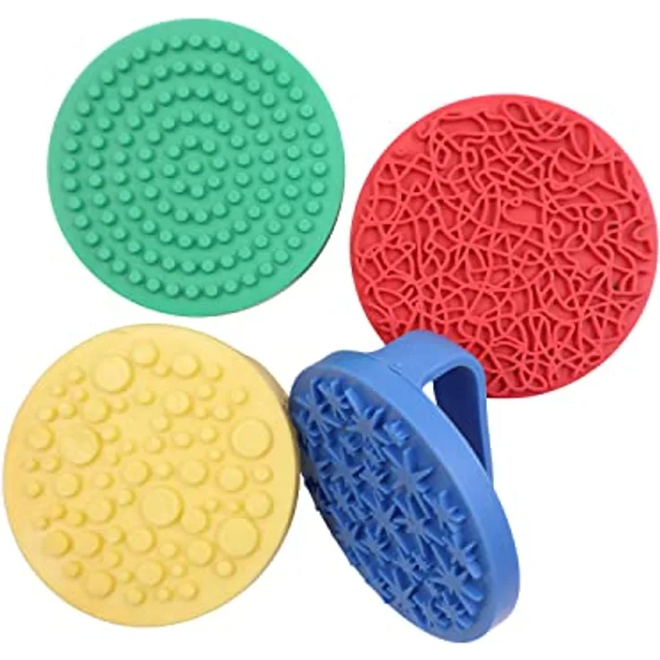 EDUPLAY 370031 Handflächenstempel Muster 4er Set, Mehrfarbig