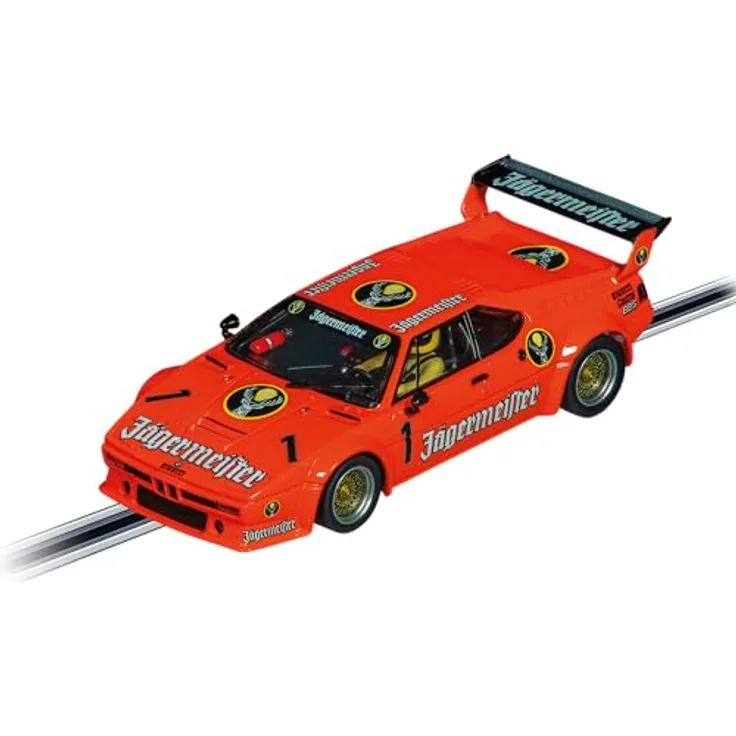 Carrera Evolution BMW M1 Procar "Jägermeister Racing Team, No.1" Rennbahnauto | Front & Rücklicht | Für Kinder ab 8 Jahren & Erwachsene