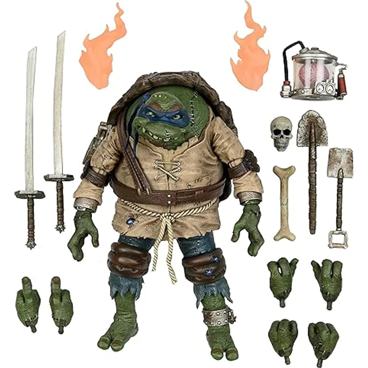 NECA - Universal Monsters vs TMNT Leonardo As Hunchback ULT 7 Actionfigur, limitierte Auflage, detailgetreu, Mehrfarbig