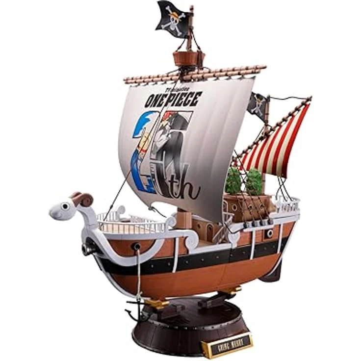 TAMASHII NATIONS One Piece Going Merry Animation 25th Anniversary Memorial Edition, Sammelfigur mit Luffy Minifigur und Ersatzteilen für zerstörten Zustand – Bild 1