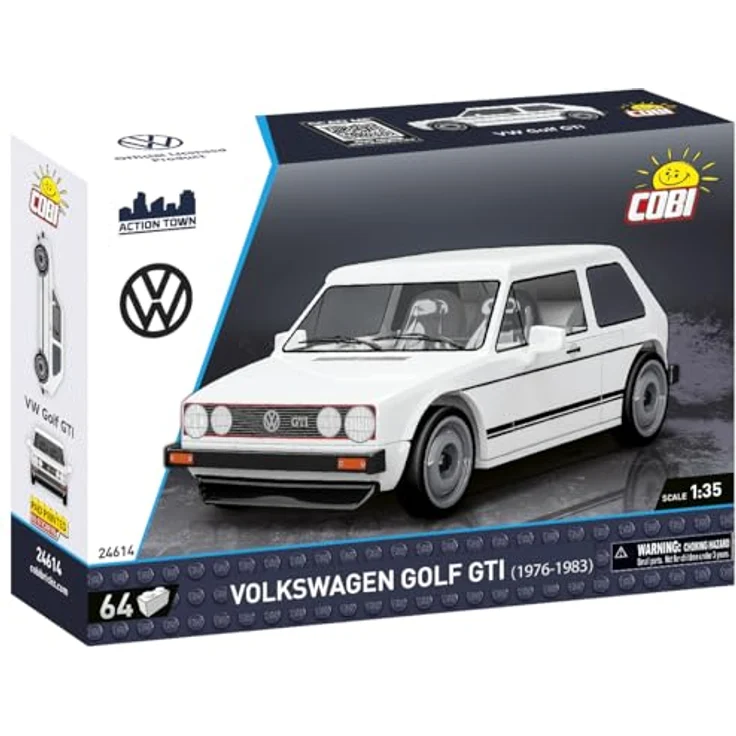 COBI Volkswagen Golf GTI (1976-1983), Modellfahrzeug in Weiß, Bausteine made in EU – Bild 2
