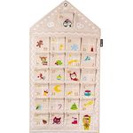 tonies Adventskalender 2023 Lebkuchenhaus – Adventskalender zum Befüllen aus 100% Baumwolle – Kinder Adventskalender Design mit 24 aufgenähten Falttaschen