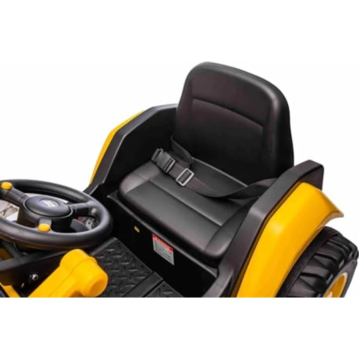 Beneo Lizensierter Caterpillar Elektrobagger, gelb, mit Schwenklöffel, Einzelsitz, USB-Anschluss, 2 x 30W Motoren und Lithiumbatterie – Bild 4