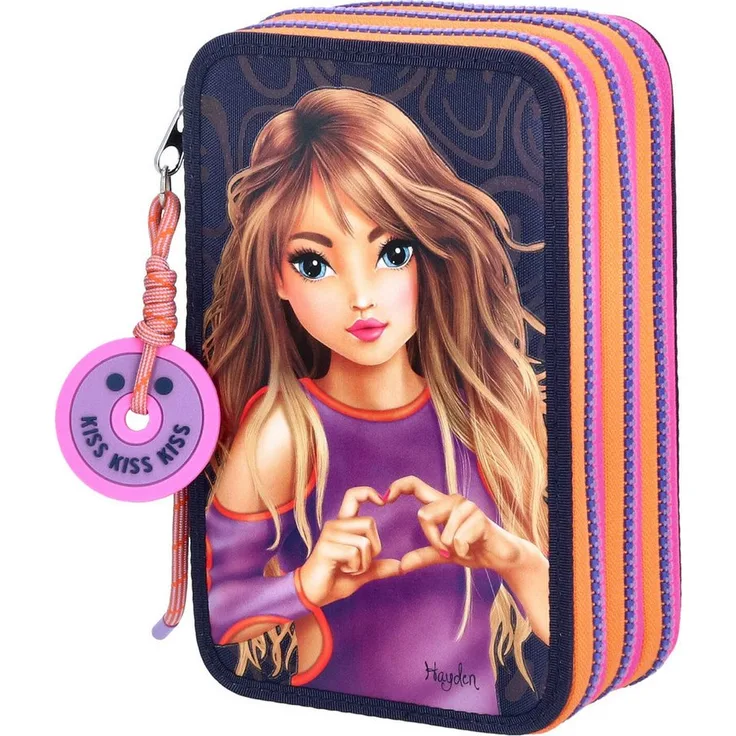 Depesche Federtasche - TOPModel 3-Fach-Federtasche mit Reflektormaterial, dunkelblau