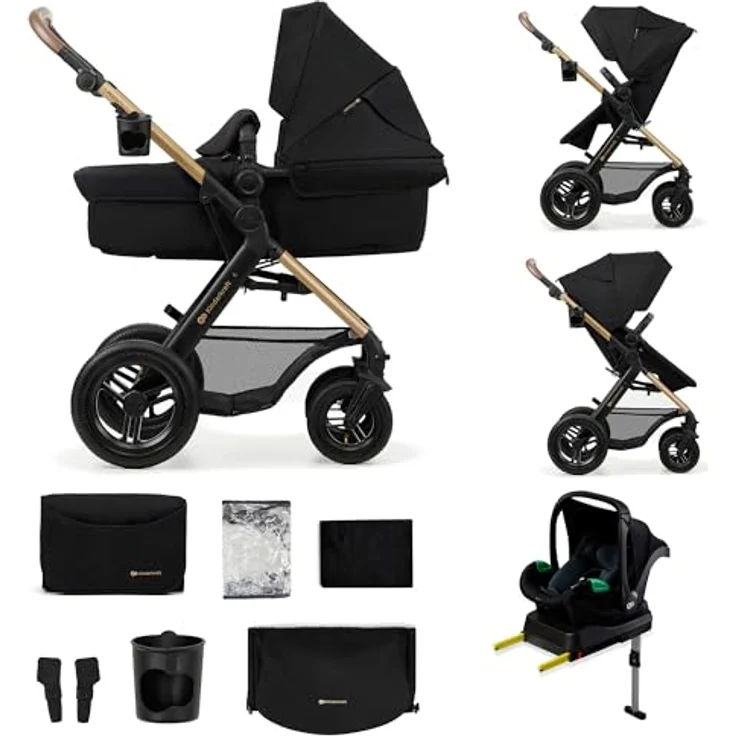 KinderKraft Moov 2 Air, 4-in-1 Kinderwagen mit umwandelbarem Sitz, aufblasbaren Rädern und Zubehörset – Bild 1
