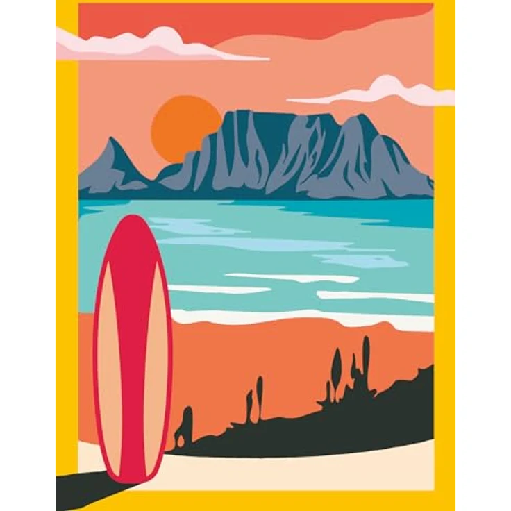 Ravensburger CreArt 23898 - Sunset at the Beach- Malen nach Zahlen für Erwachsene und Kinder - ab 12 Jahren, Acrylfarben, 40x30 cm – Bild 2
