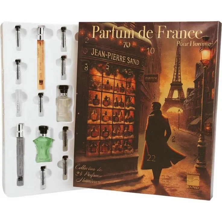 Jean-Pierre Sand Parfum Adventskalender für Herren, 24 exquisite Duftüberraschungen, 153 ml insgesamt