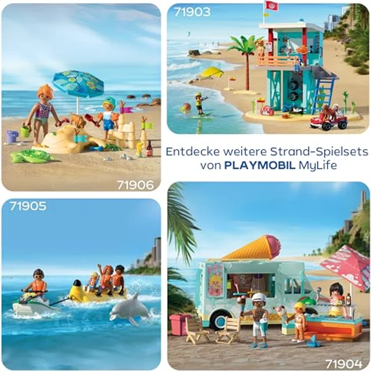 PLAYMOBIL Vacation on The Beach 71903, Rettungsturm mit Beach Buggy und umfangreichem Zubehör, Spielzeug für Kinder ab 4 Jahren, fördert Kreativität und Abenteuerlust – Bild 5