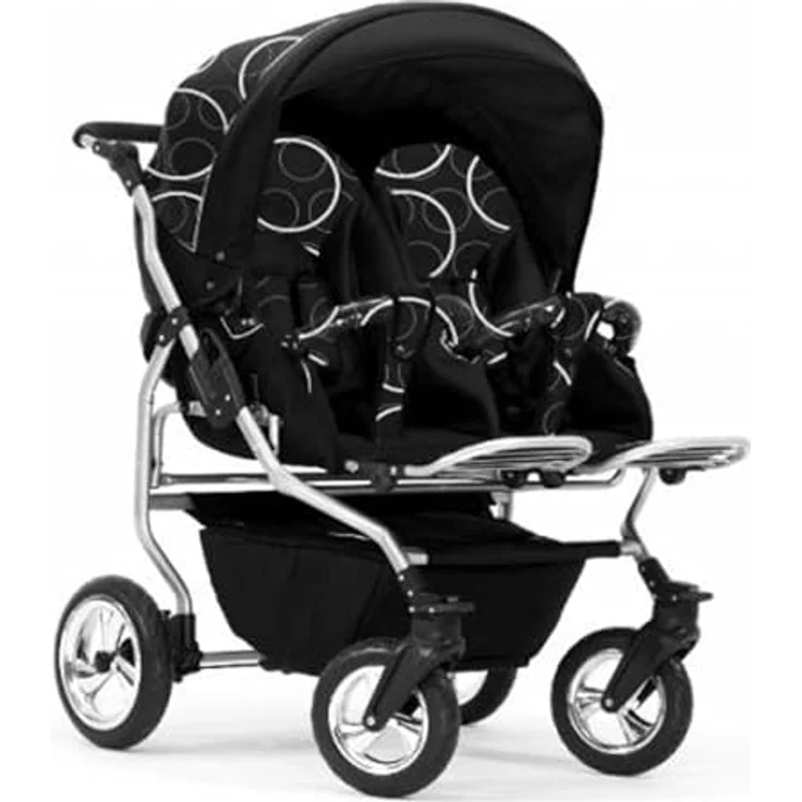 Elcar Zwillingskinderwagen 4 in 1 Duo inkl. Autositze - 13 Teile - in 20 Farben – Bild 3