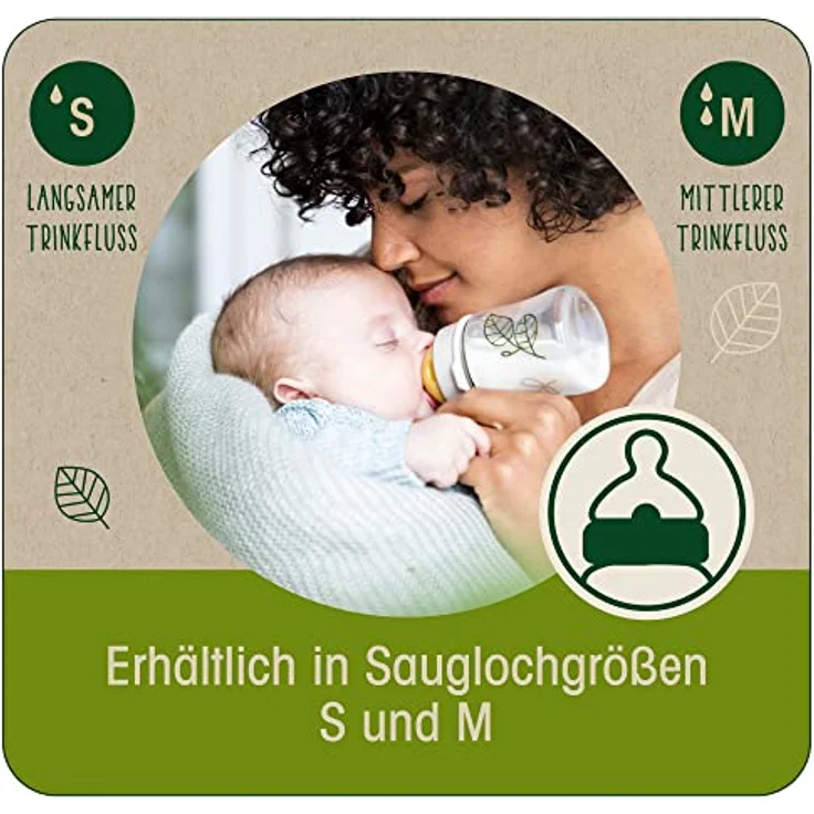 nip Flaschensauger kirschförmig für Cherry Green Weithalsflasche, Trinksauger Natur-Latex, Anti-Colic, von Geburt an, auch für die Stillzeit, Sauglochgrösse M – Bild 5