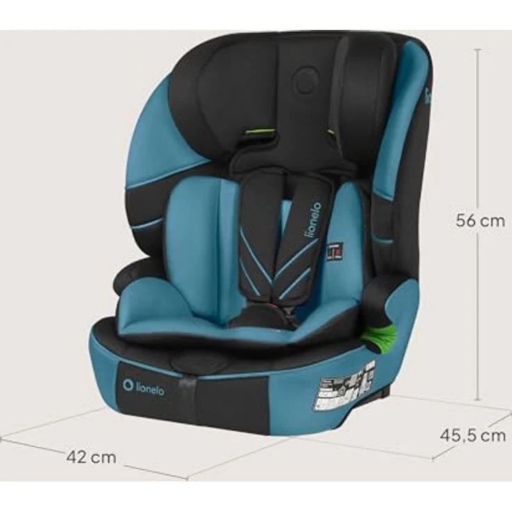 lionelo Autokindersitz LEVI FIX I-SIZE, 76-150 cm, mit Isofix, TopTether, Dri-Seat und verstellbarer Kopfstütze – Bild 10