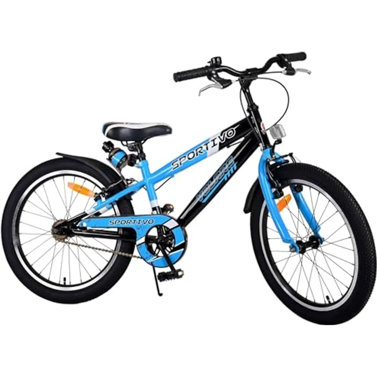Volare Kinderfahrrad 20 Zoll Kinder Jungen Fahrrad Sportivo Blau 22111, 1 Gang, Seitenständer, Schutzbleche, Trinkflasche, Klingel – Bild 2