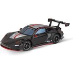 Carrera Hybrid Porsche 911 GT3 R Black Devil 1:50 Rennbahnauto mit Front- und Rücklichtern, USB-C-Aufladung, Mobile App-Steuerung