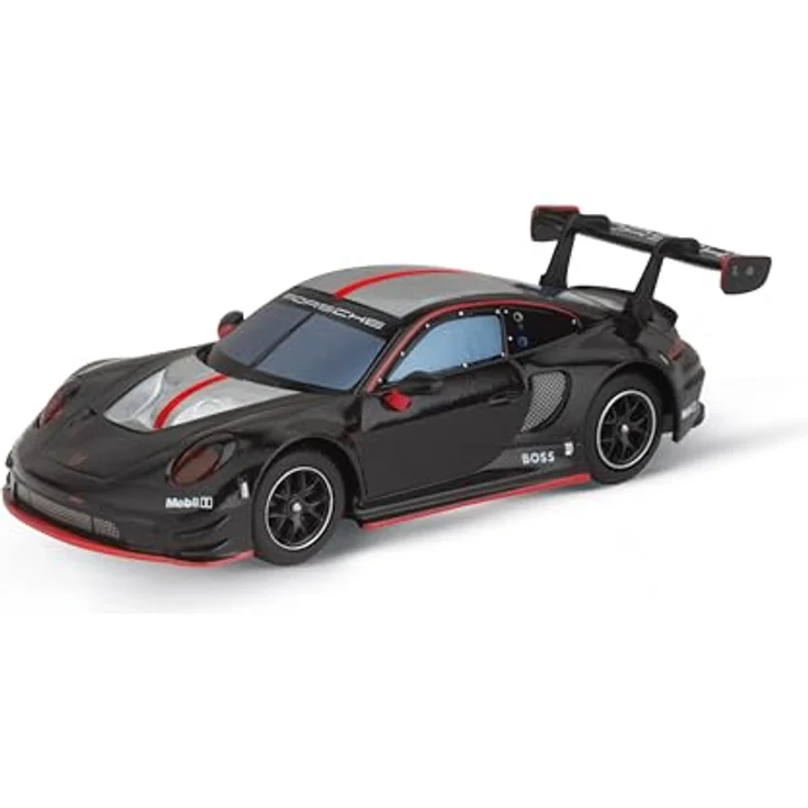 Carrera Hybrid Porsche 911 GT3 R Black Devil 1:50 Rennbahnauto mit Front- und Rücklichtern, USB-C-Aufladung, Mobile App-Steuerung – Bild 1