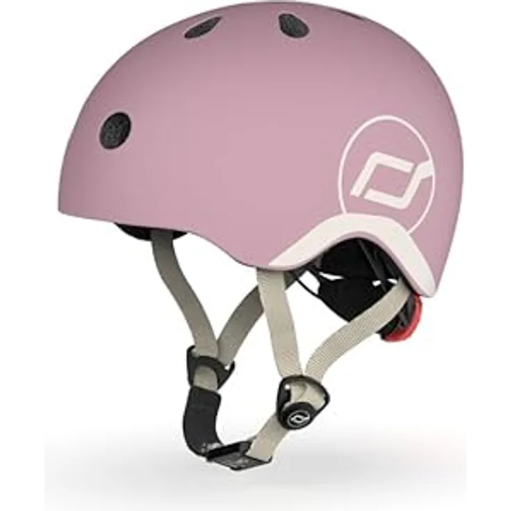 Scoot & Ride Uni – Babys Baby Helmet Helm, Rose, S - Verstellbare Passform, Leicht und bequem, Magnetschnalle, Belüftetes Design, Stoßdämpfende Polsterung, Sicherheitszertifiziert