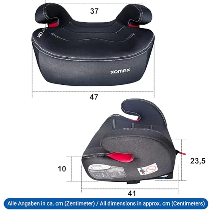 XOMAX Autokindersitz Alvaro II, ISOFIX, Gruppe 2/3, Armlehnen, Weltall Design, ECE R129, blau – Bild 4