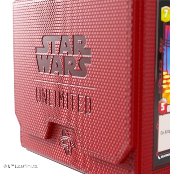 Gamegenic Star Wars: Unlimited Deck Pod (Red), Aufbewahrungsbox für bis zu 60 doppelt gesleevte Karten mit Slide Card Case und zusätzlichem Schubfach – Bild 2