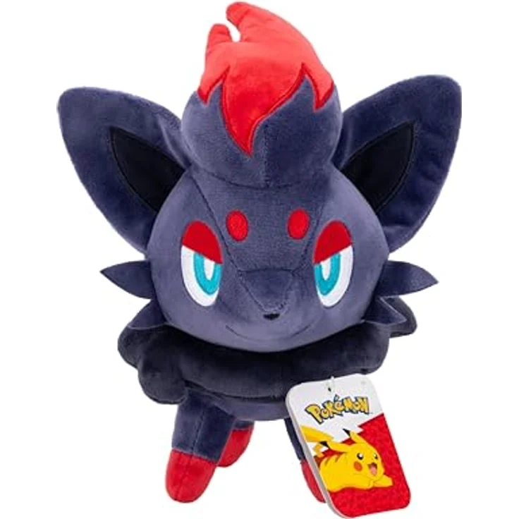 Jazwares Pokémon PKW4198 Zorua Plüschfigur, 20 cm, superweiches Material, offizielles Produkt – Bild 1