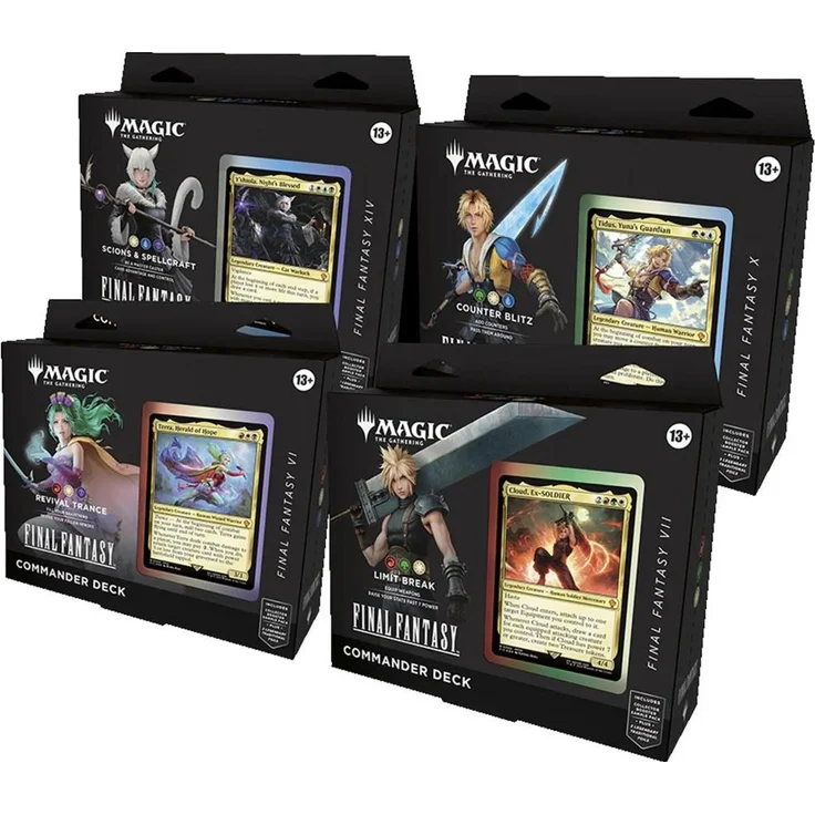 Wizards of the Coast Magic: The Gathering Commander: FINAL FANTASY Deck mit 100 Karten, inklusive 25 neuen Magic-Karten und Illustrationen aus Final Fantasy VI, VII, X und XIV