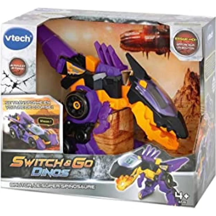 VTech Switch & Go Dinosaurier-Auto/Dinosaurier, 80-195205, mehrfarbig, Französische version – Bild 5
