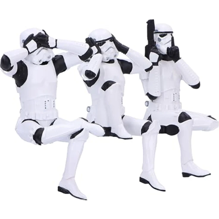 Nemesis Now Stormtrooper Figuren Three Wise Sitting Stormtroopers, 11 cm handbemalte Sammelfigur aus Resin – Bild 4