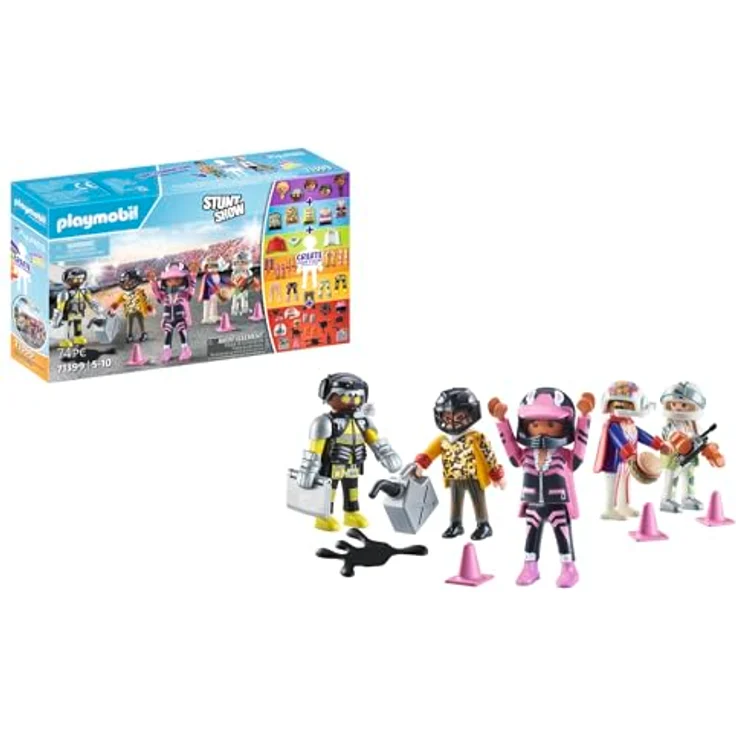 PLAYMOBIL 71399 My Figures: Stuntshow Spielset, mehrfarbig mit über 1000 Figurenkombinationen und individuell zusammenbaubaren Stuntakrobaten – Bild 1