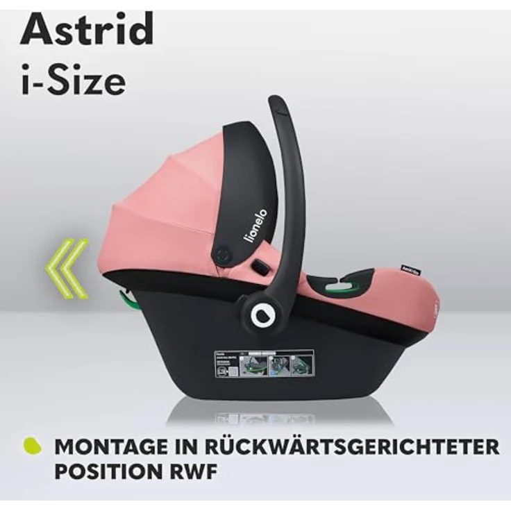 lionelo Babyschale Lionelo Autositz Astrid i-Size Kindersitz, Beige Sand, i-Size Kompatibilität, Höchster Sicherheitsstandard – Bild 3