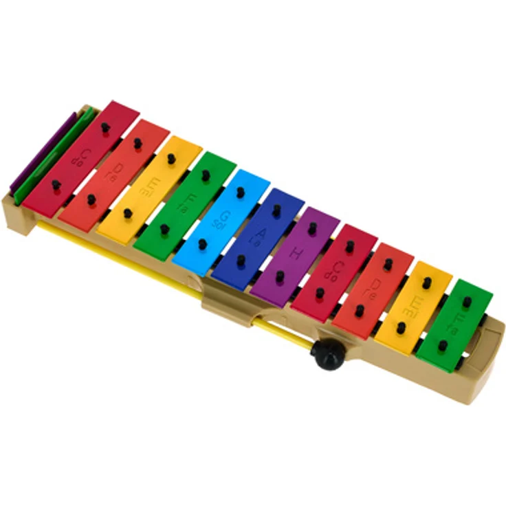 Startone Glockenspiel STG, Xylophon mit 11 bunten Klangplatten, Tonumfang c3-f4, inkl. Schlägel